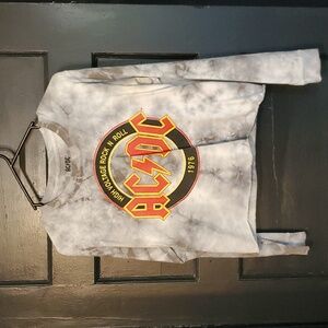 AC/DC Long Sleeve Crop Top